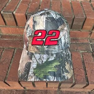 Joey Logano #22 NASCAR adjustable camo hat made
